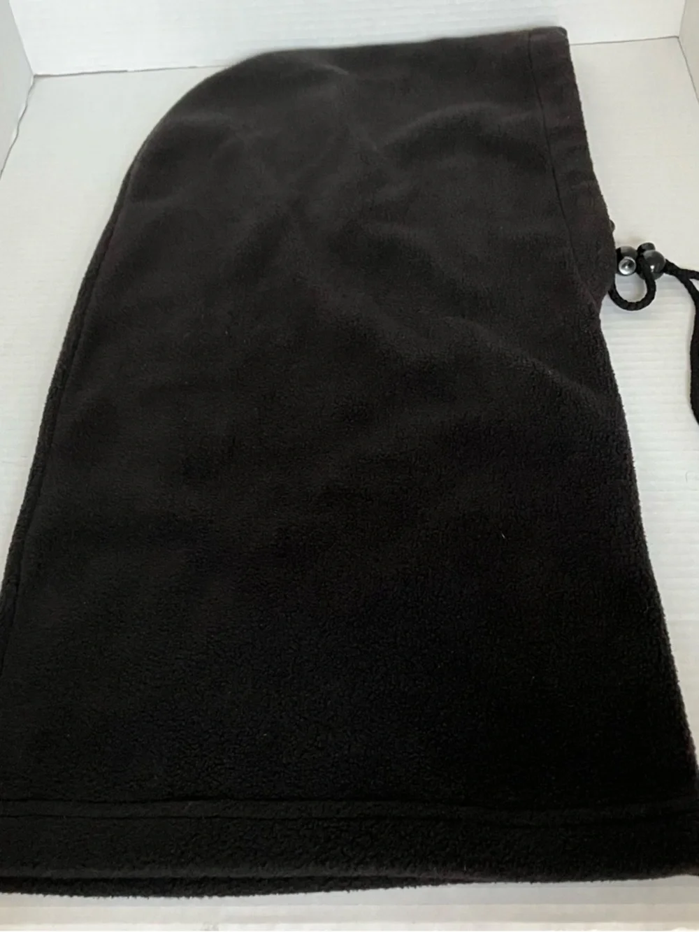 Black Fleece Hooded Scarf with‎ Toggle 23” Long